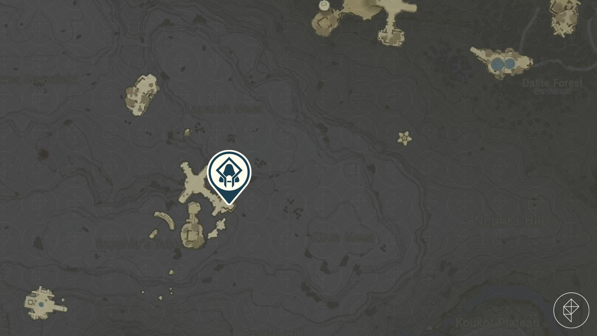 The Legend of Zelda: Tears of the Kingdom map showing the location of Rakashog Shrine