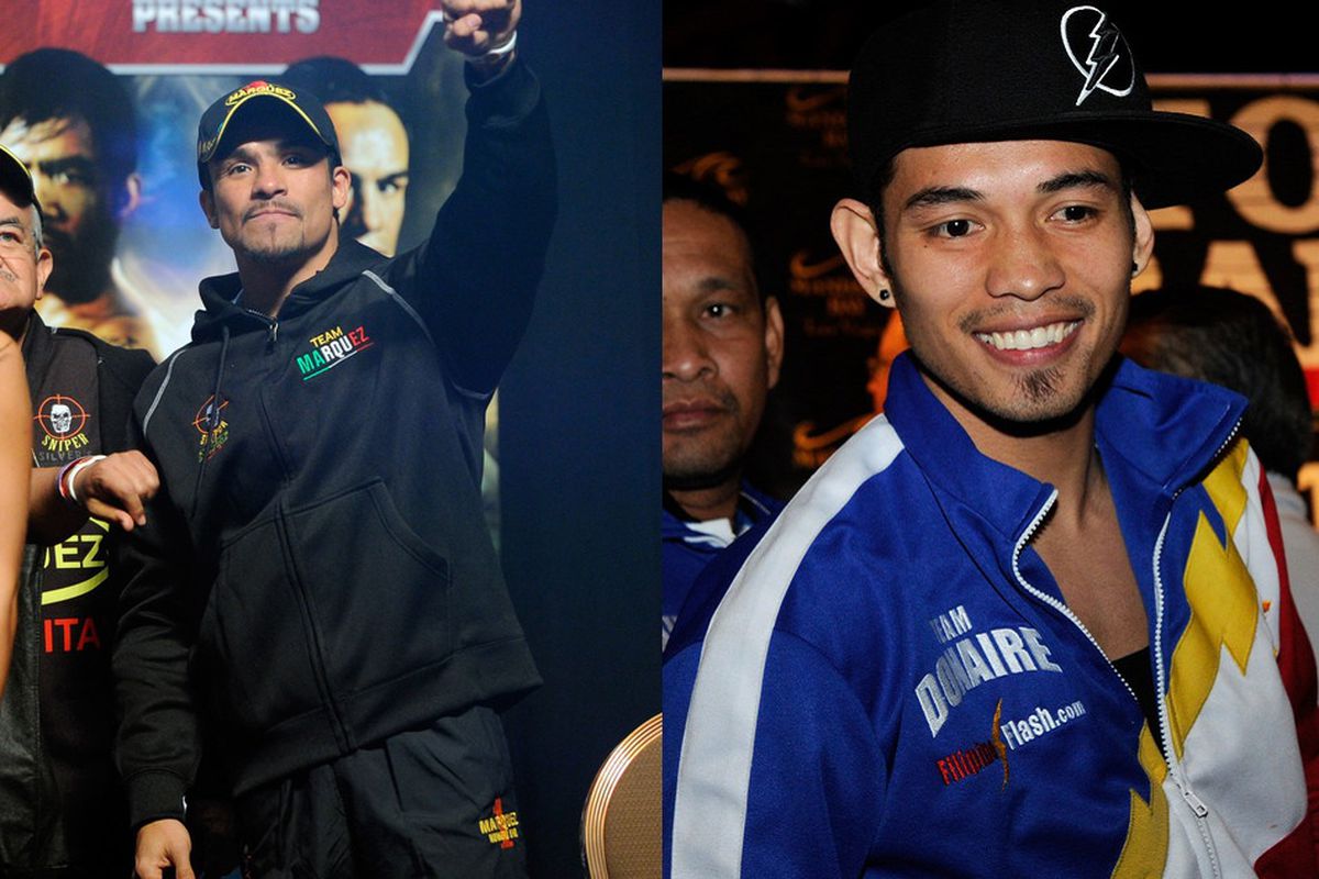 Juan Manuel Marquez and Nonito Donaire could co-headline a show at Cowboys Stadium on July 14. (Photos by Ethan Miller/Getty Images)