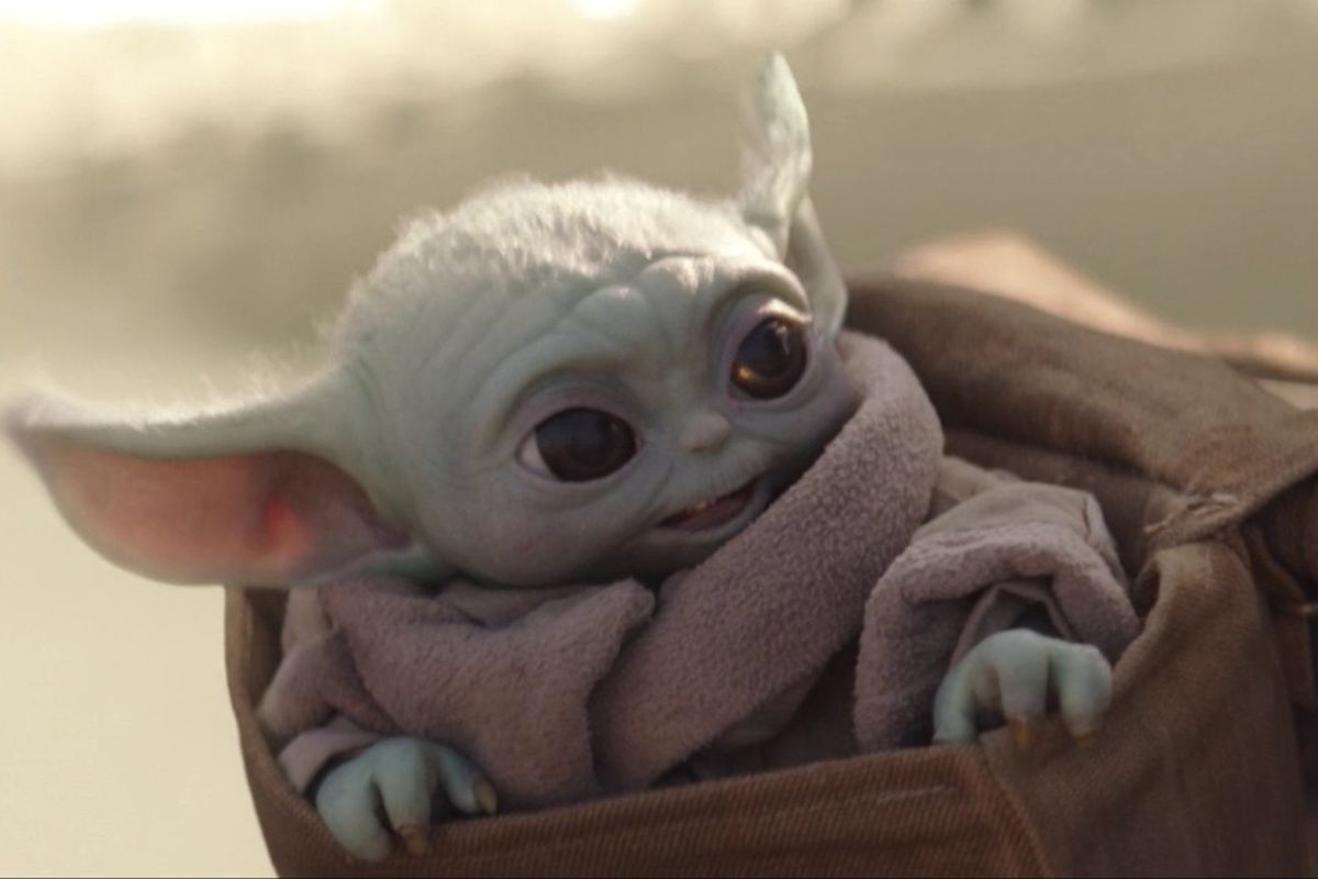 baby yoda’s ears flap in the wind in the Mandalorian season 2