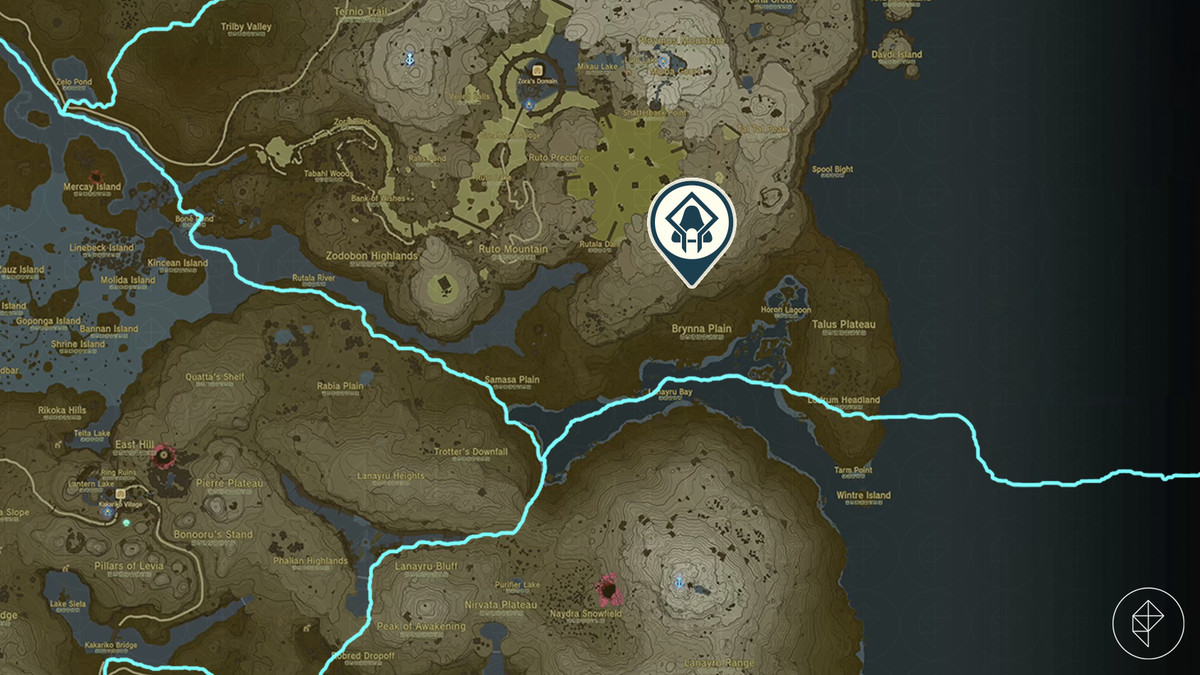 A Polygon-made map shows the location of the Apogek Shrine