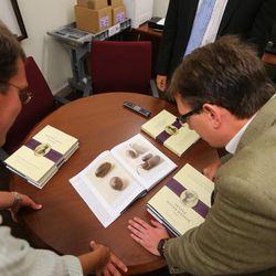 Bloggers Joe Spencer and Ben Speckman look at the new Joseph Smith papers volume. The LDS Church, in cooperation with the Community of Christ announces the release of the printers manuscript of the the Book of Mormon, during a press conference Tuesday, Aug. 4, 2015, at the LDS Church's History library in Salt Lake City.