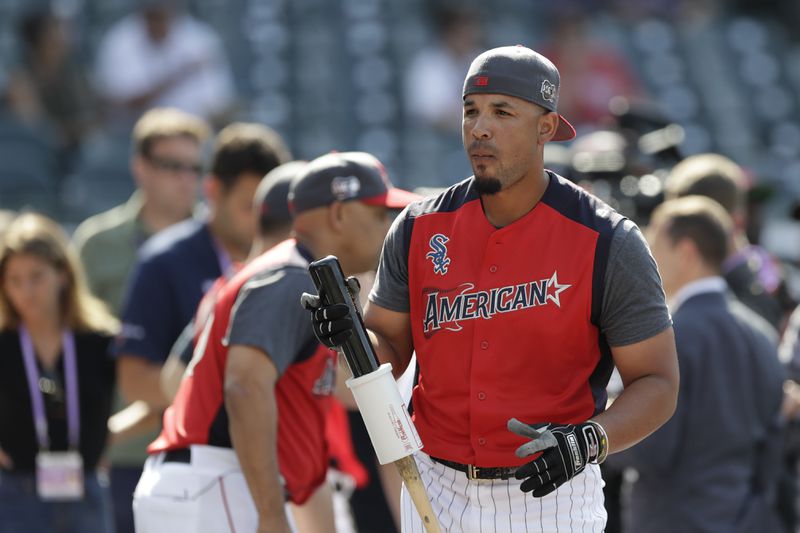 Jose Abreu waits to take batting practice before the 2019 All-Star Game in Cleveland.