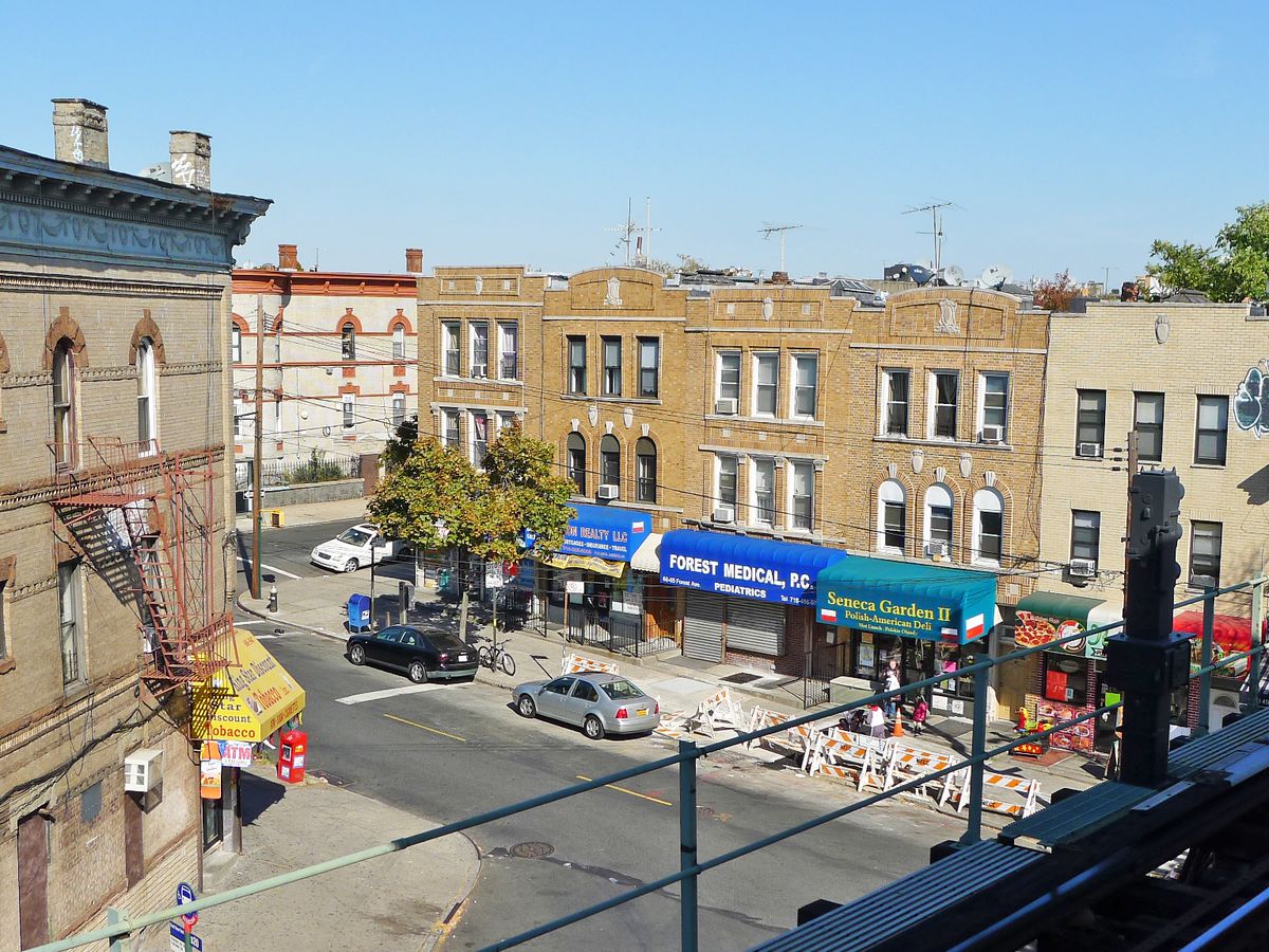 A view of Ridgewood from the train.