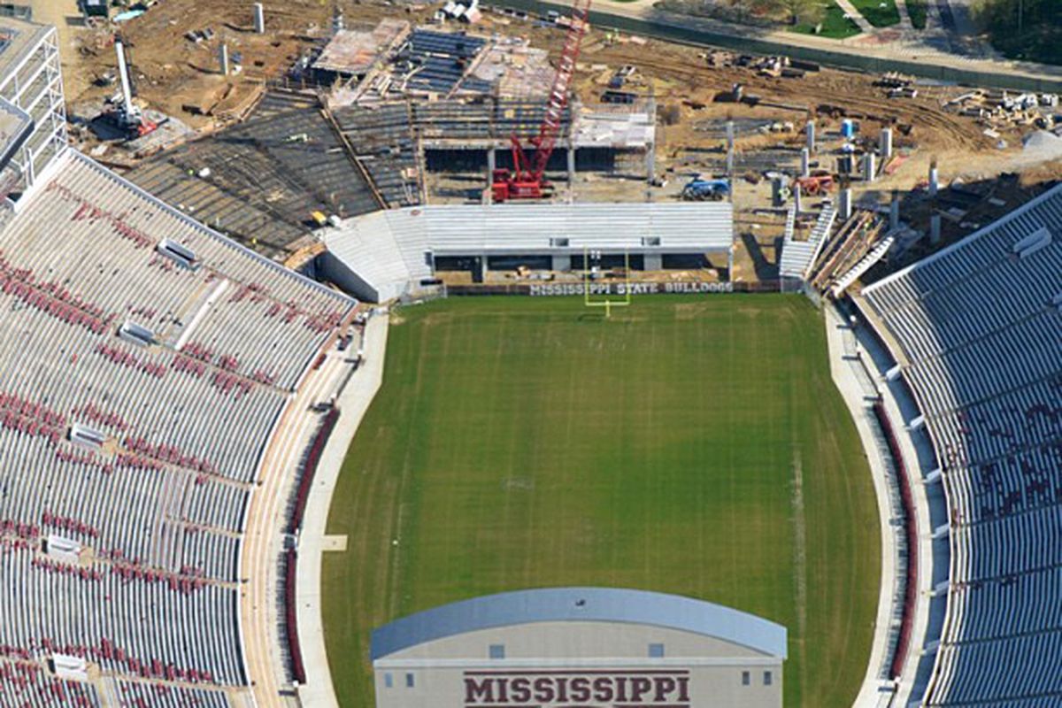 Progress is really starting to take shape in the north endzone of Davis Wade Stadium