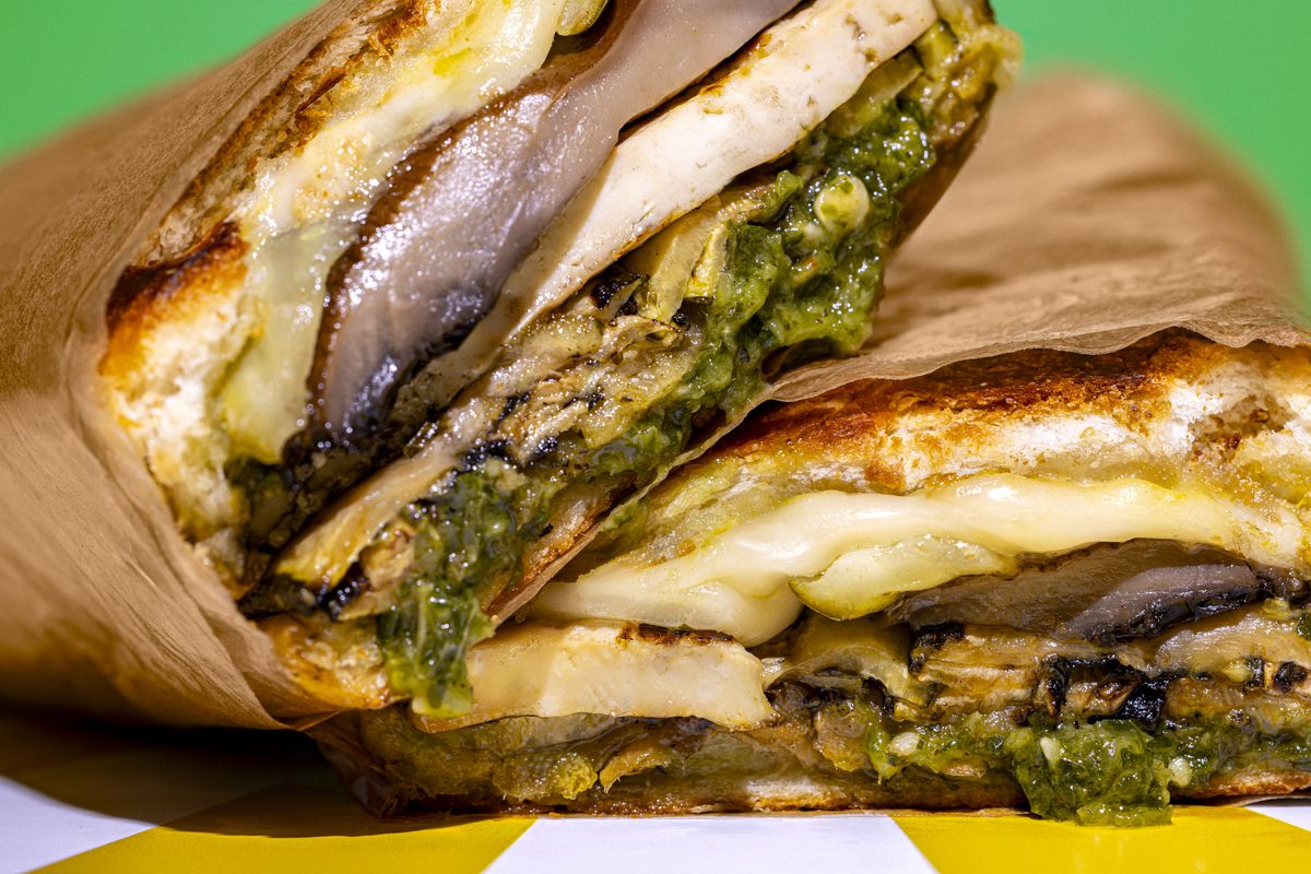 A Cubano with melted cheese.