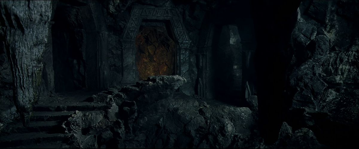 The stone halls of Mora in The Fellowship of the Ring. 