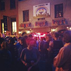 The Scene outside the Stonewall Inn vi <A href="http://instagram.com/p/bCzVcmL9-1/">Instagram/Carey Jones</a>.