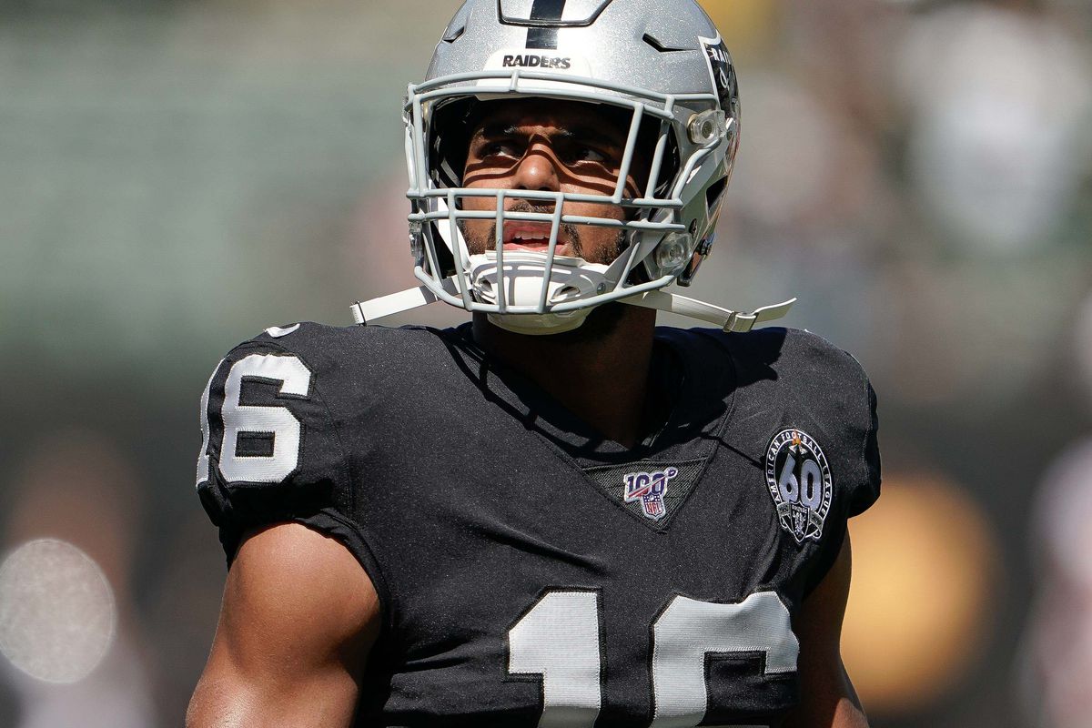 Oakland Raiders wide receiver Tyrell Williams before the game against the Kansas City Chiefs at the Oakland Coliseum.
