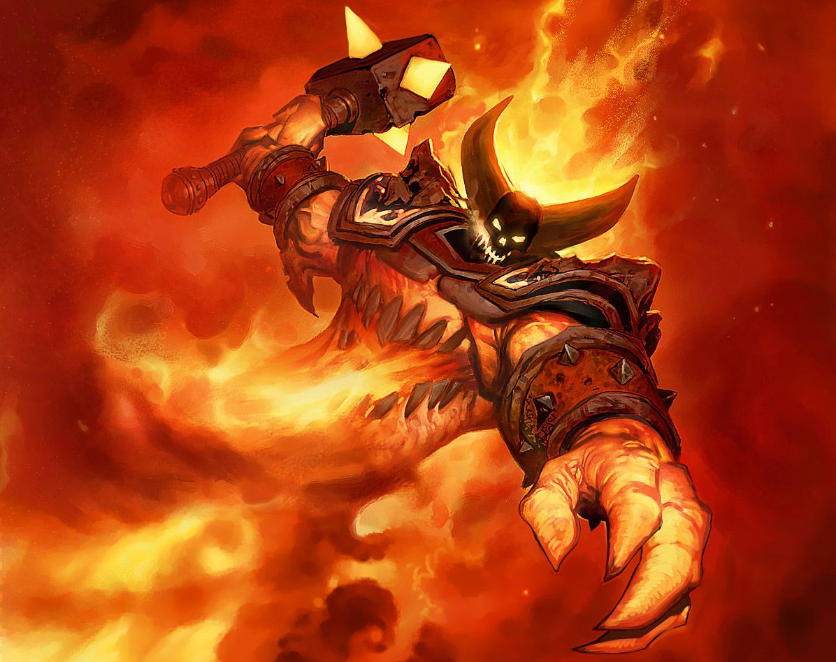 Image of Ragnaros, the Firelord, and final boss of Firelands