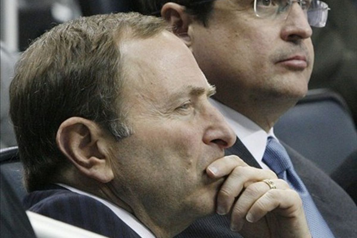 Gary Bettman ponders how ludicrous an offer he can make before the NHLPA releases the enforcer class.