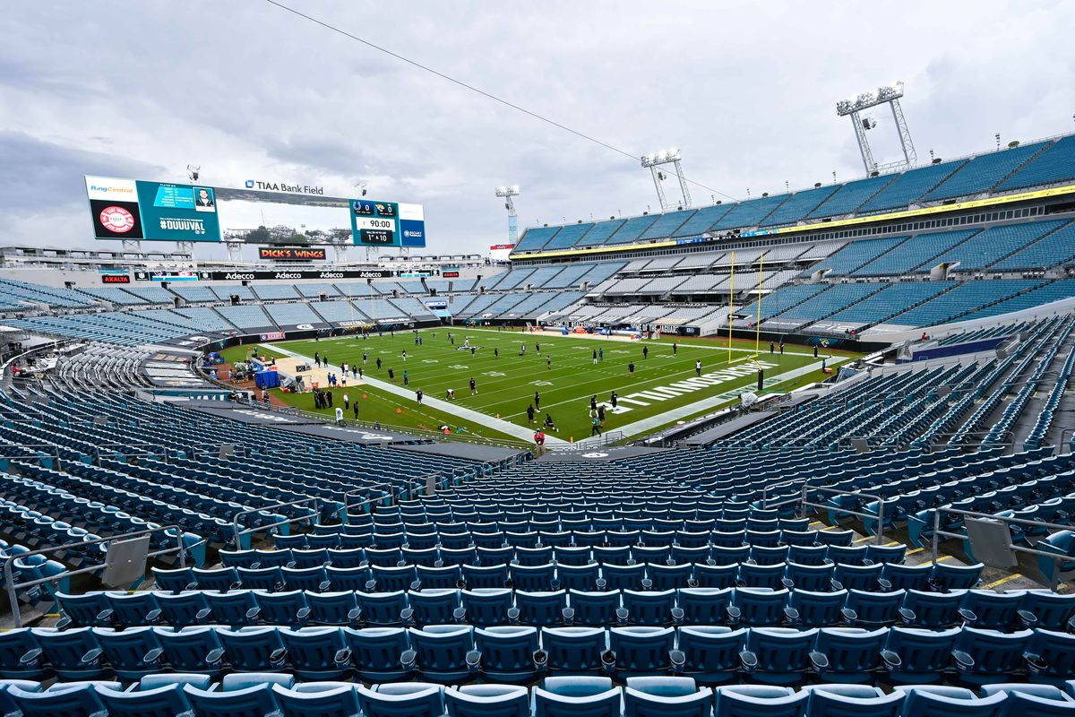 General view of the stadium prior to the game between the Jacksonville Jaguars and the Indianapolis Colts at TIAA Bank Field.