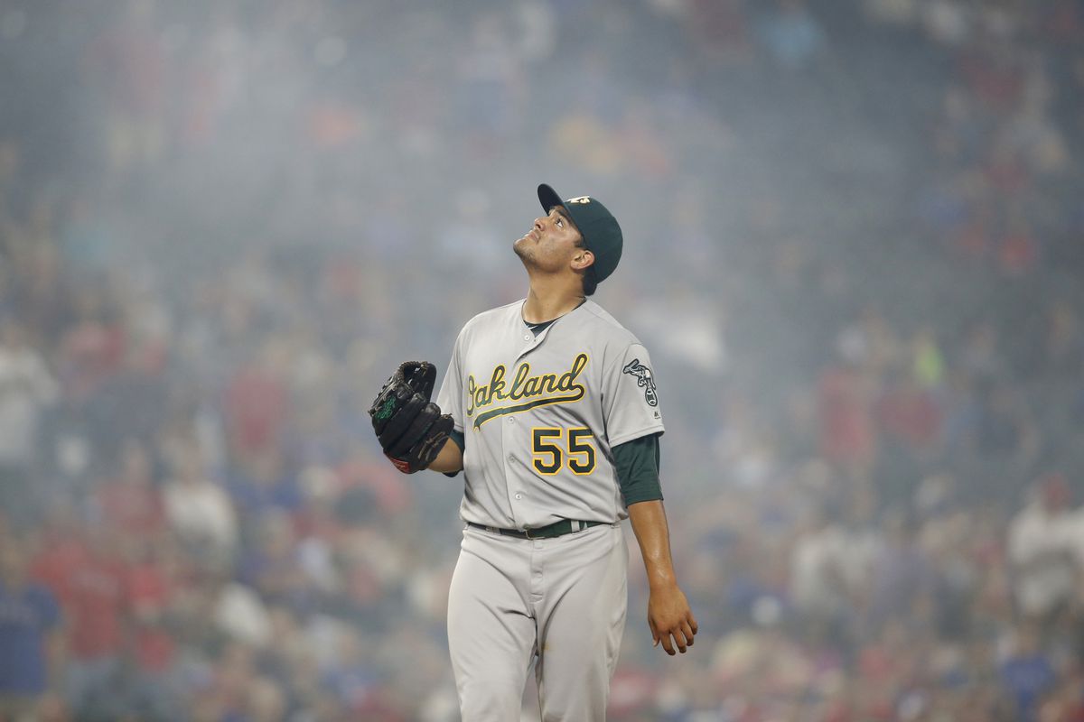 Sean Manaea gazes up from the depths - "You're coming with me!"