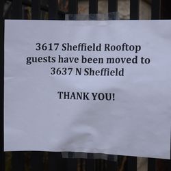2:30 p.m. Sign posted at 3617 N. Sheffield - 