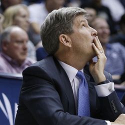 FILE - Elder Gifford Nielsen watches during basketball in Provo Thursday, Feb. 20, 2014.