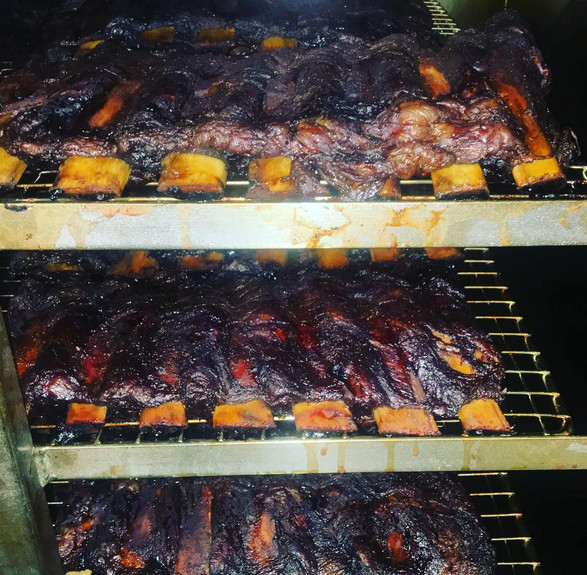 Smoked beef ribs at Magnolia Smokehouse