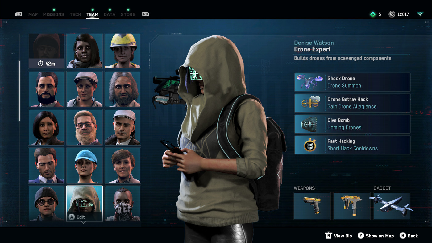 Watch Dogs Legion drone expert on team page