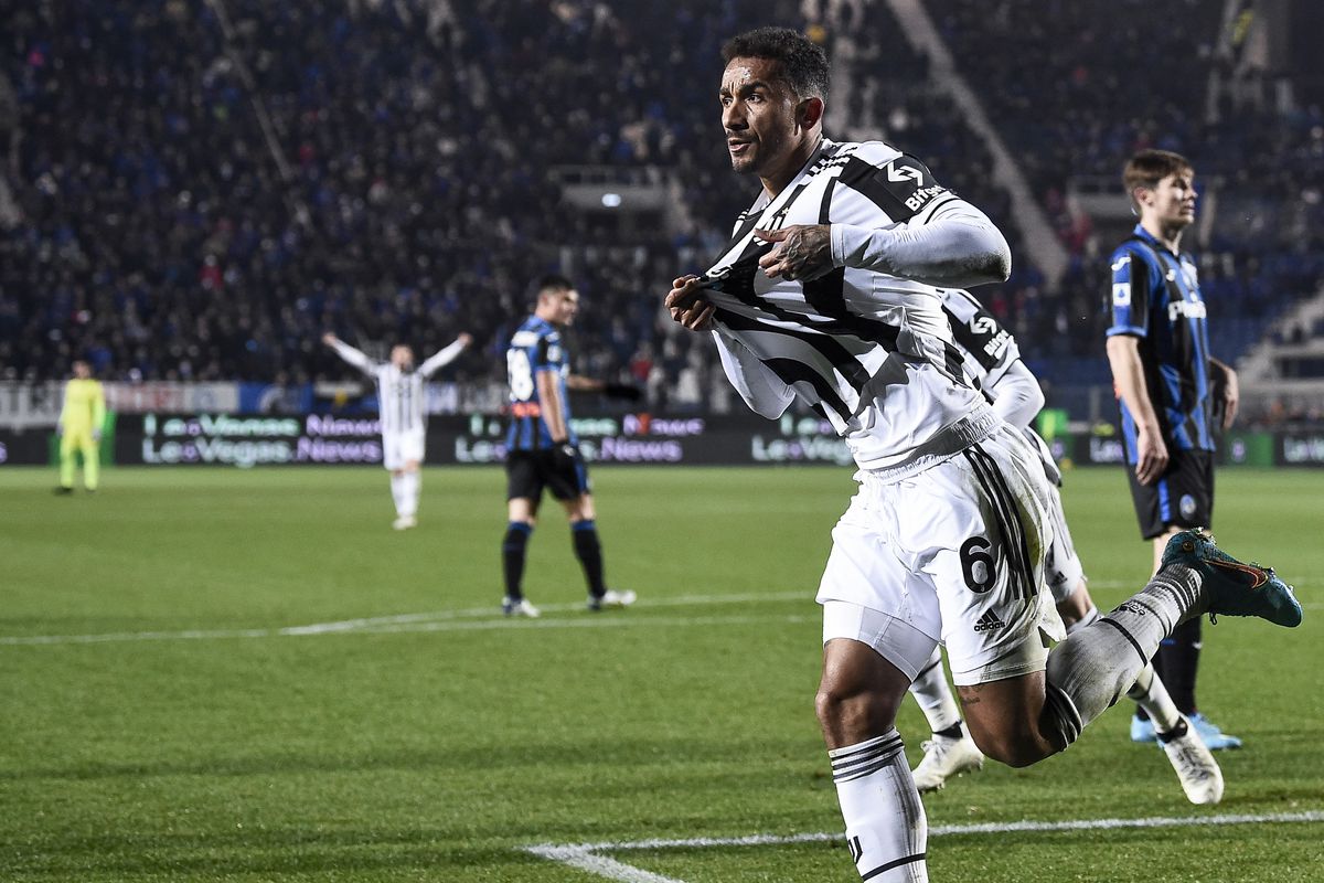 Danilo Luiz da Silva of Juventus FC celebrates after scoring...