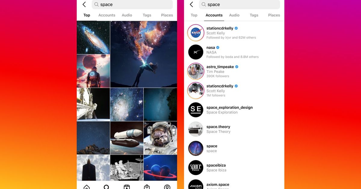 Instagram’s improved search could help close the gap with TikTok
