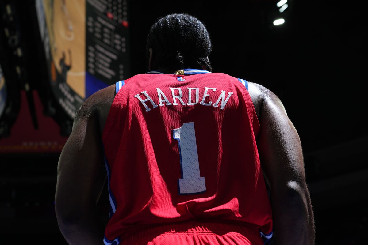 james harden in a sixers jersey