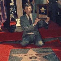 Leonard Nimoy receives star on Hollywood Walk of Fame Jan. 16, 1985 in Los Angeles.