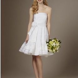 Textural Satin Stripe Short Wedding Dress: $59.99 (was $258.00)