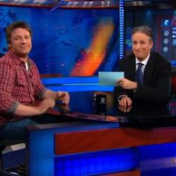 <a href="http://eater.com/archives/2011/04/08/jamie-oliver-tells-jon-stewart-why-hes-banned-from-la-schools.php" rel="nofollow">Jamie Oliver on the Daily Show</a> and on <a href="http://eater.com/archives/2011/04/06/jamie-oliver-by-the-way-theres-beaver-a