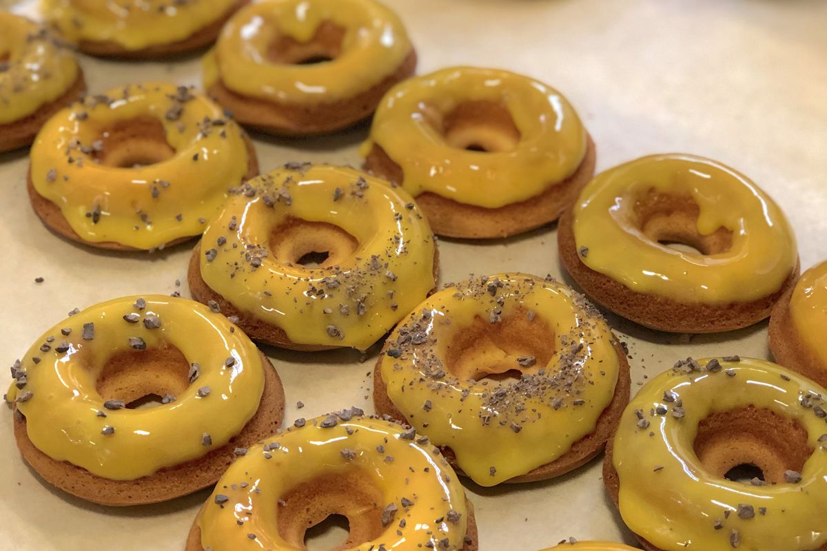 Mango passion fruit doughnuts from Third Culture Bakery
