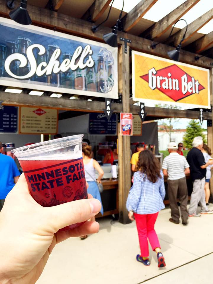 A hand holds a beer at the Minnesota State Fair