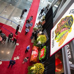 A memorial service for Chicago Blackhawk Stan Mikita at the United Center Sunday. | James Foster/For the Sun-Times