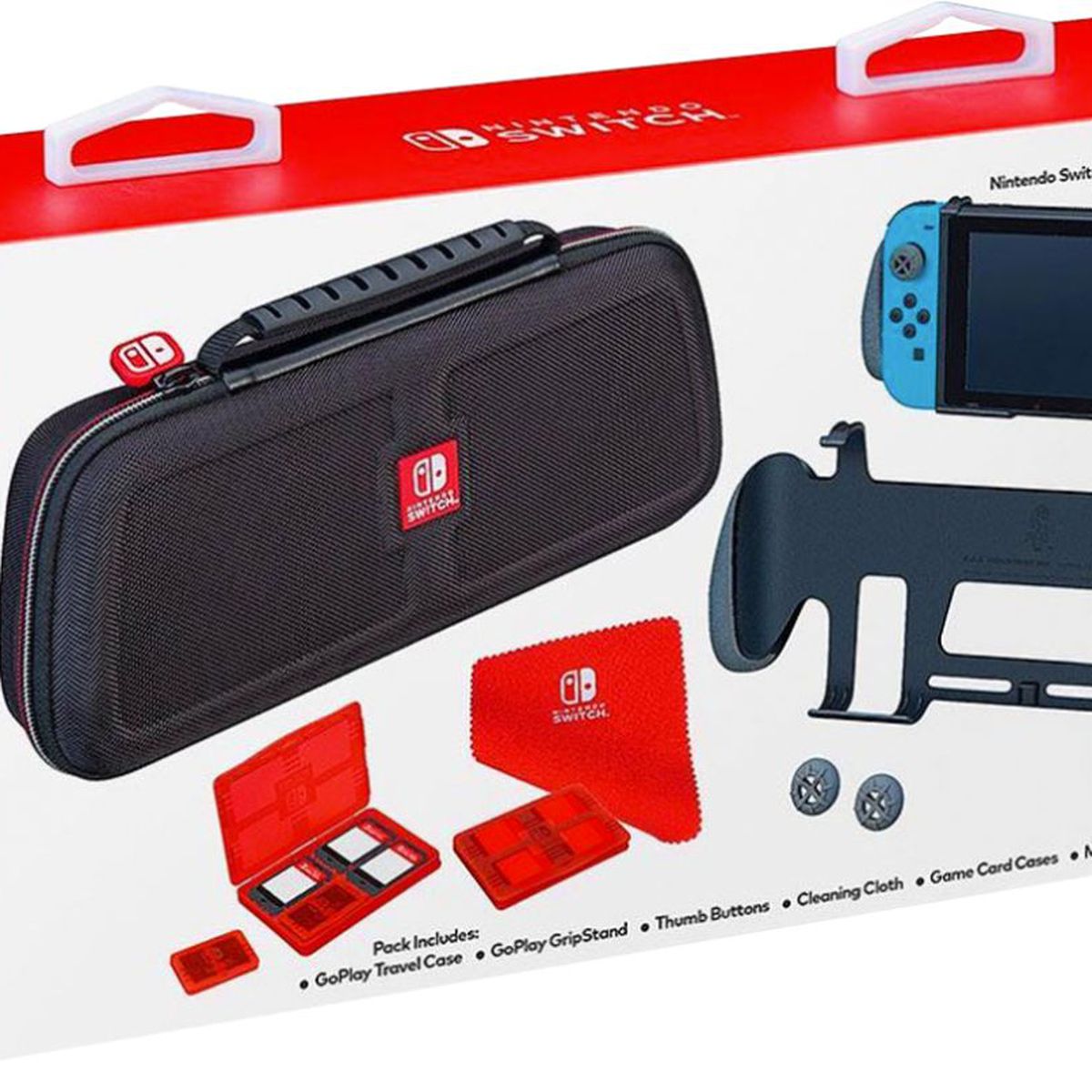 Product shot of the packaging for the Nintendo Switch GoPlay Game Traveler Pack
