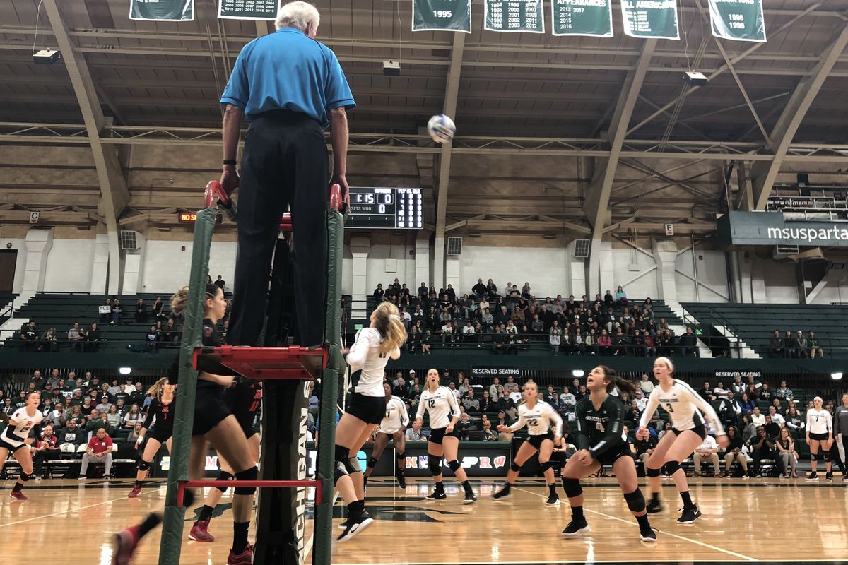 Michigan State Spartans volleyball faces Rutgers Scarlet Knights at Jenison Field House.