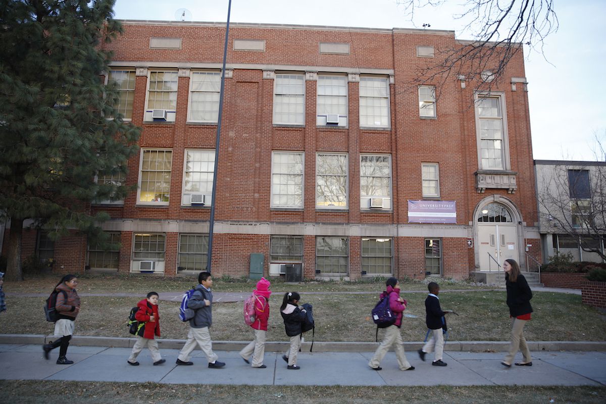 Students at University Prep, a public charter school located in a formerly-closed Denver Public Schools facility.
