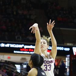 The Temple Owls take on the UConn Huskies in a women’s college basketball game at Gampel Pavilion in Storrs, CT on February 9, 2019.