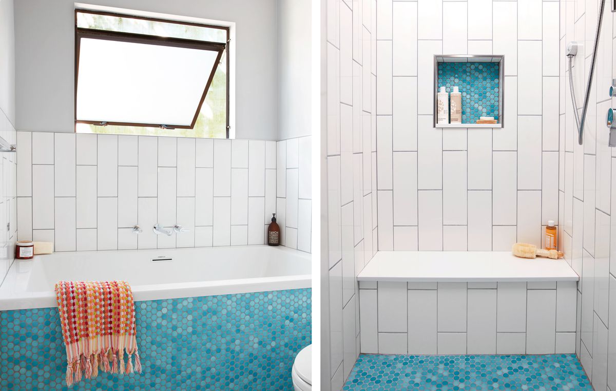 Summer 2021 Before &amp; After Bath, tub, shower niche