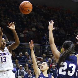 The Vanguard Lions take on the UConn Huskies in a women’s college basketball exhibition game at Gampel Pavilion in Storrs, CT on November 4, 2018
