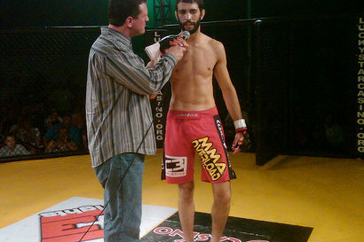 June 2010: Delgado after his first victory at 145lbs since leaving the UFC 