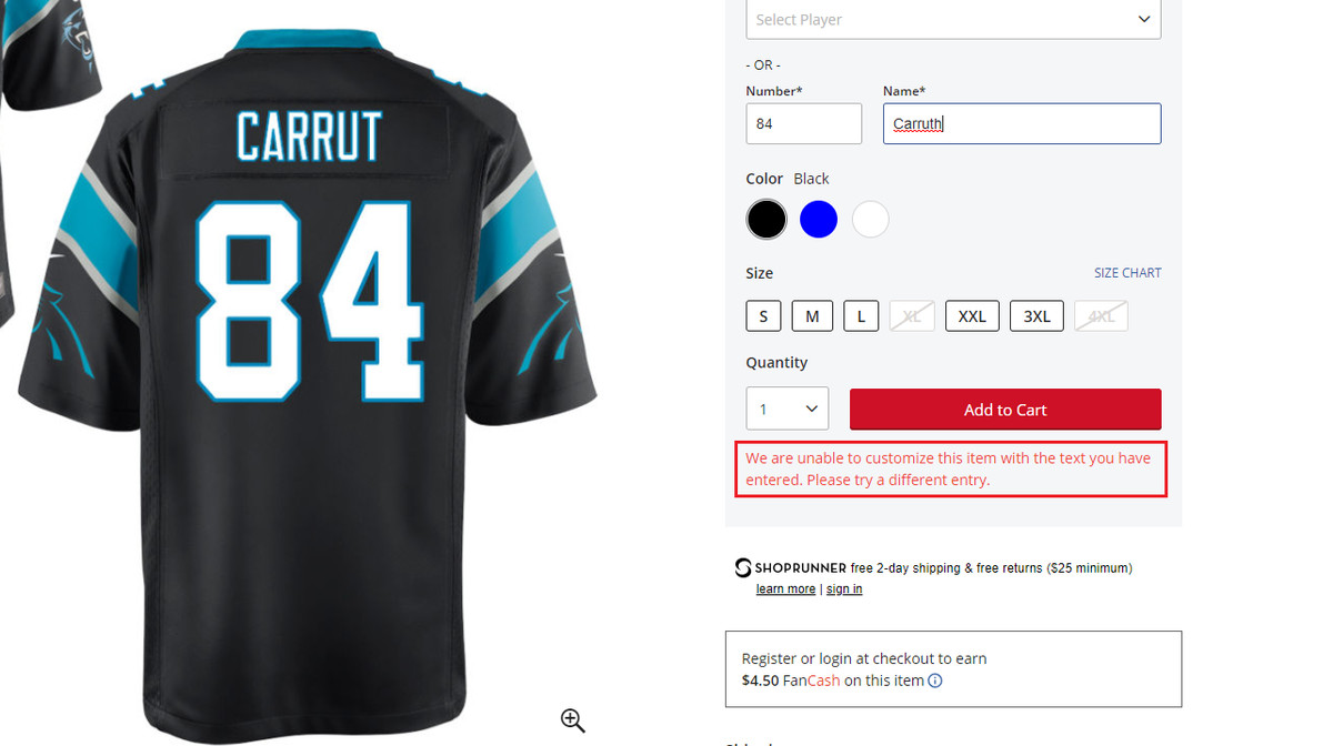 NFL bans sale of custom Rae Carruth jerseys - SBNation.com