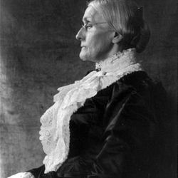 Susan B. Anthony, leader of the suffrage movement in the United States, has been honored in the U.S. Capitol and with her likeness on a $1 coin.