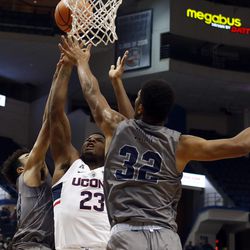UConn's Eric Cobb (23) during the Monmouth Hawks vs UConn Huskies men's college basketball game at the XL Center in Hartford, CT on December 2, 2017.