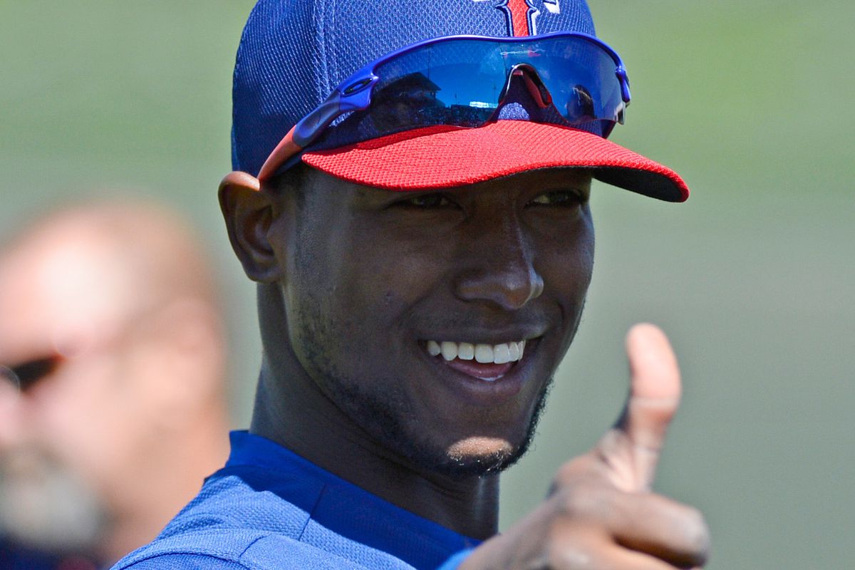 Jurickson Profar tries to move without getting injured