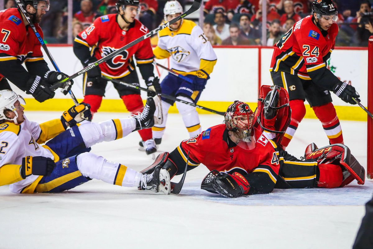 NHL: Nashville Predators at Calgary Flames