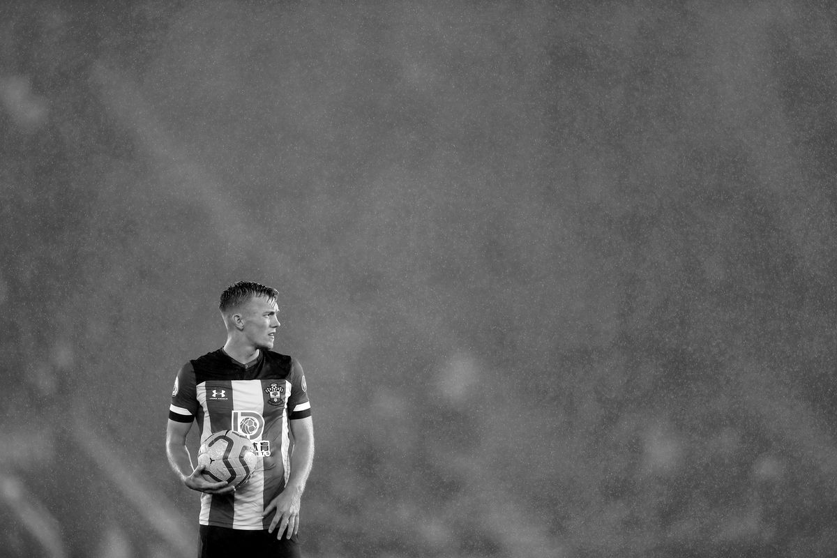 A forlorn James Ward-Prowse as Southampton go down 9-0 at home to Leicester City in the Premier League