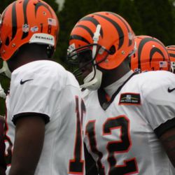 A.J. Green and Mohamed Sanu chat