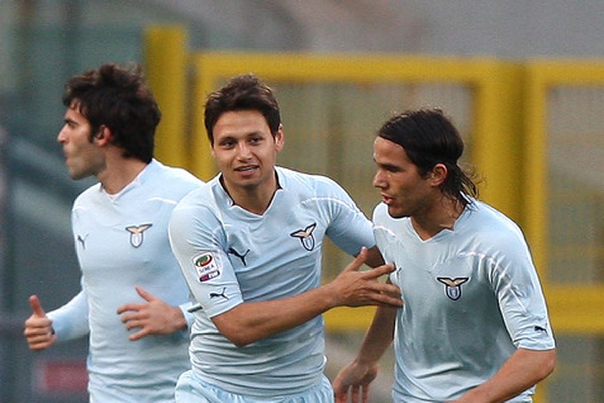 Fresh reports today have linked Sunderland with Lazio's Mauro Zarate (centre)