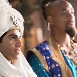 Mana Massoud is Aladdin and Will Smith is Genie in Disney’s live-action "Aladdin,", directed by Guy Ritchie.
