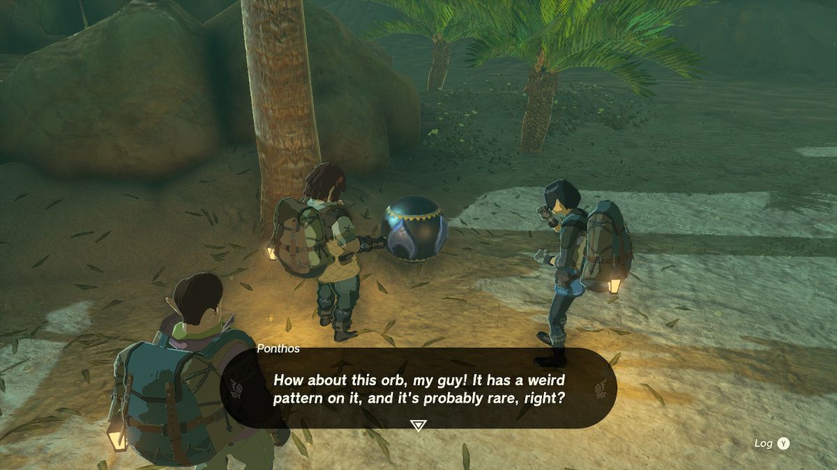 Ponthos tells Link about the strange orb in Zelda: Tears of the Kingdom
