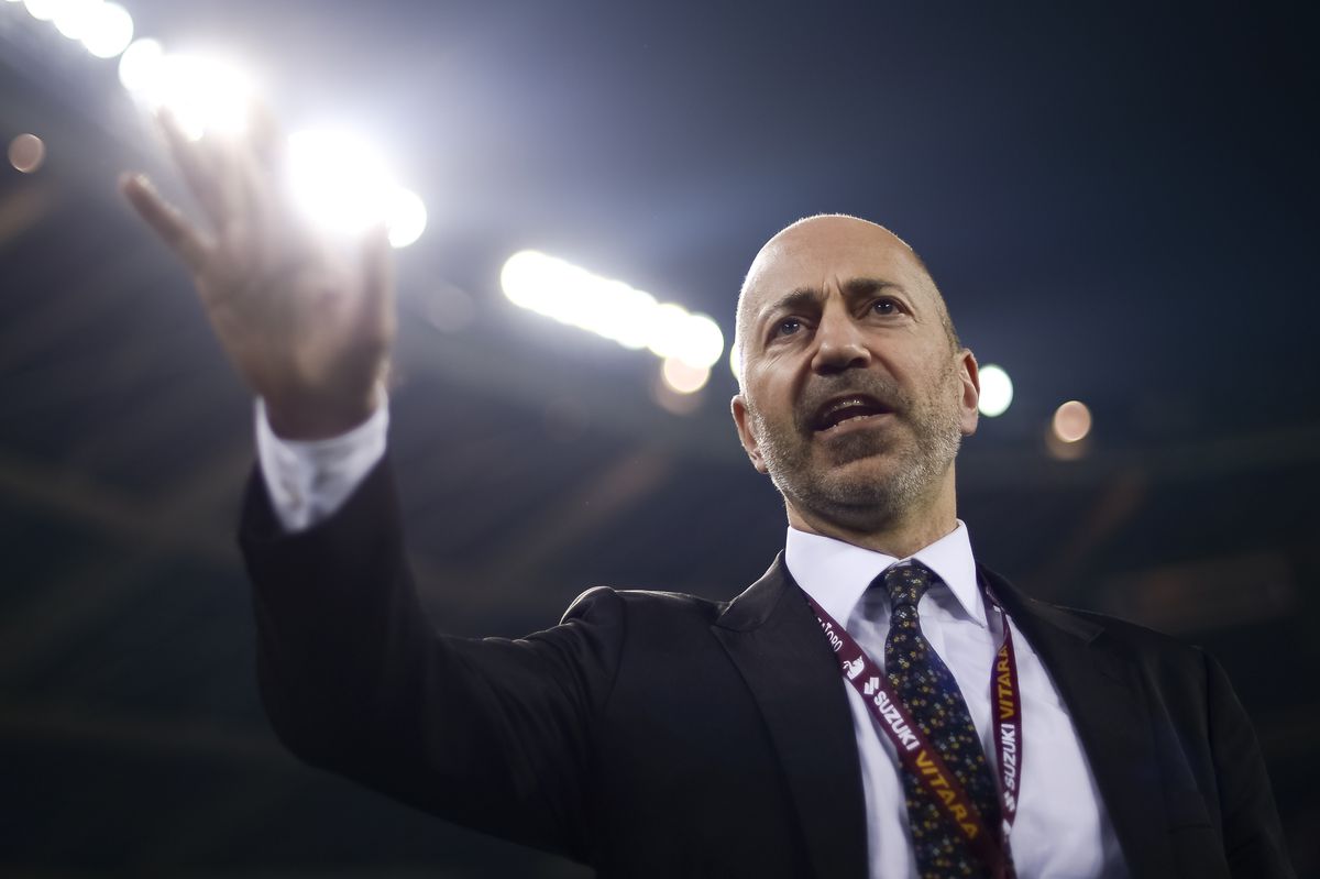 Ivan Gazidis, executive of AC Milan, gestures prior to the...