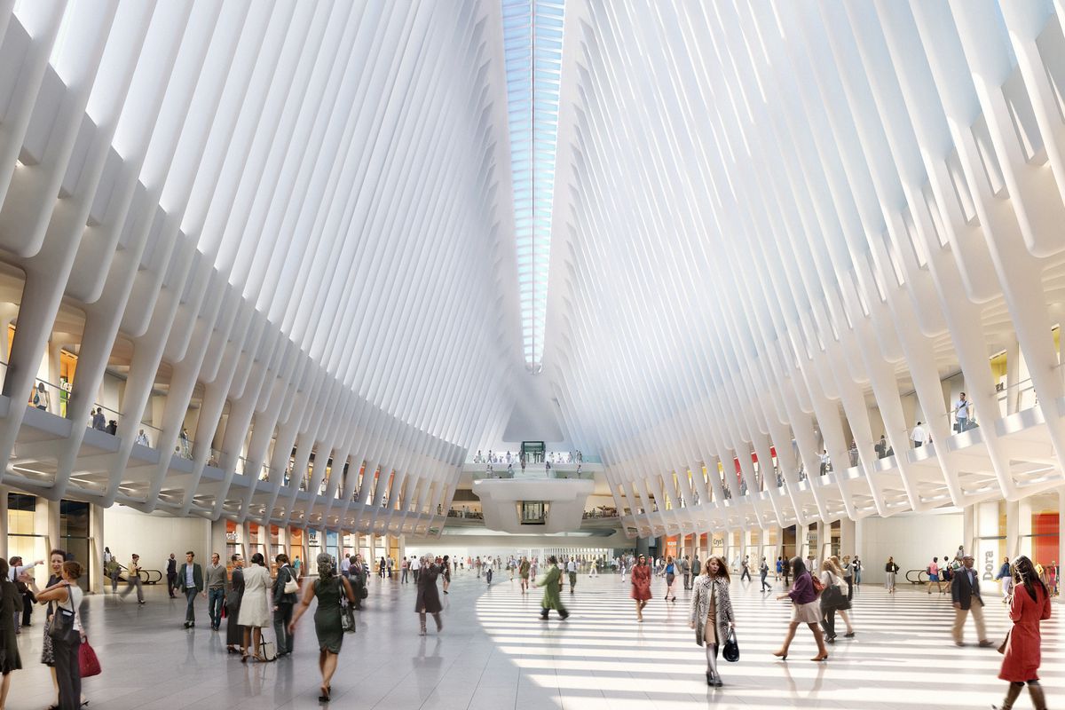 Renderings of the Oculus at Westfield World Trade Center