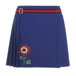 A cute school girl-style skirt in a royal blue.