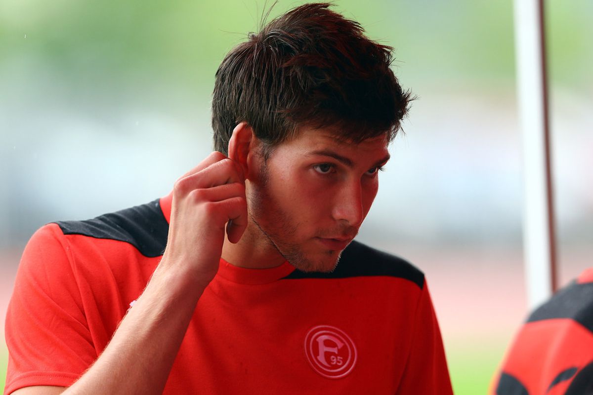 DUESSELDORF, GERMANY - JUNE 29: Fabian Giefer attends the training session of Fortuna Duesseldorf at Sportpark Arena. 